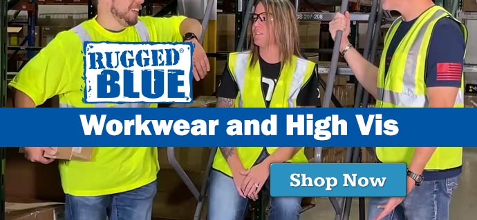 Rugged Blue High-Vis clothing  - Shop now!