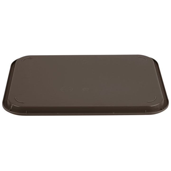 12" x 16" polypropylene fast-food tray in brown