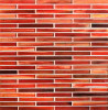 Tozen Marakkech Red 1/2×4 Brick Mosaic Natural