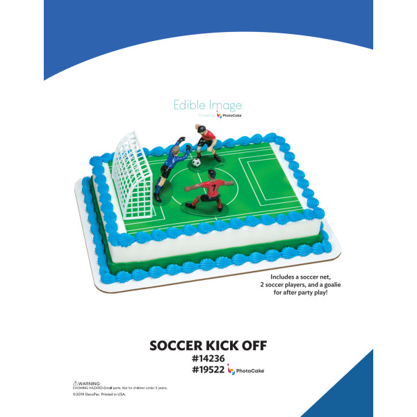 Soccer Kick Off The Magic of Cakes® PhotoCake® Enhanced Background Page