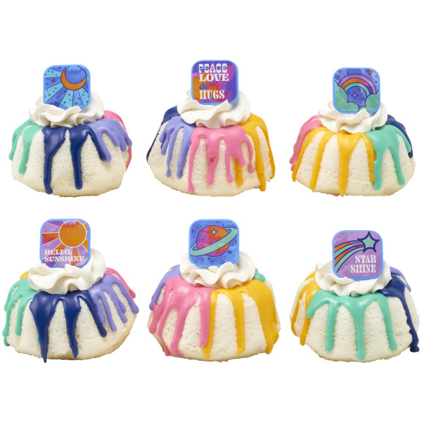 Peace, Love & Hugs-Assortment Cupcake Rings