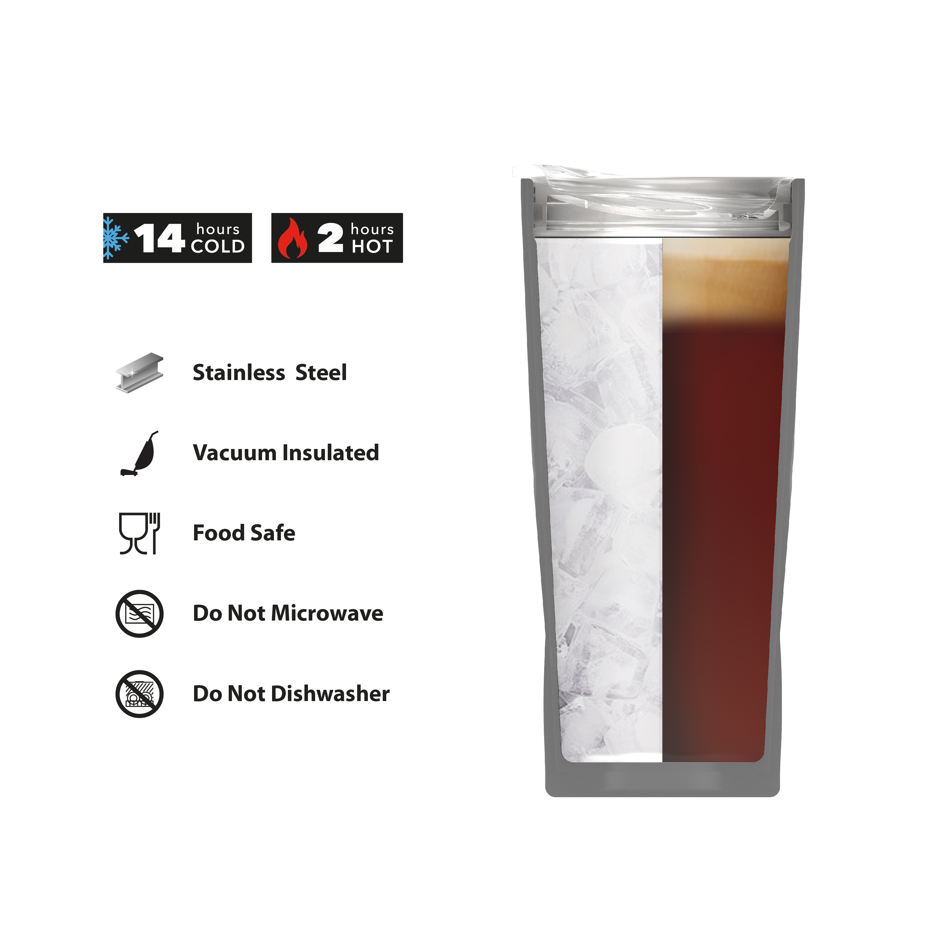 Fractal 16 ounce Vacuum Insulated Stainless Steel Tumbler, Copper slideshow image 2 Fractal 16 ounce Vacuum Insulated Stainless Steel Tumbler, Copper slideshow image 2
