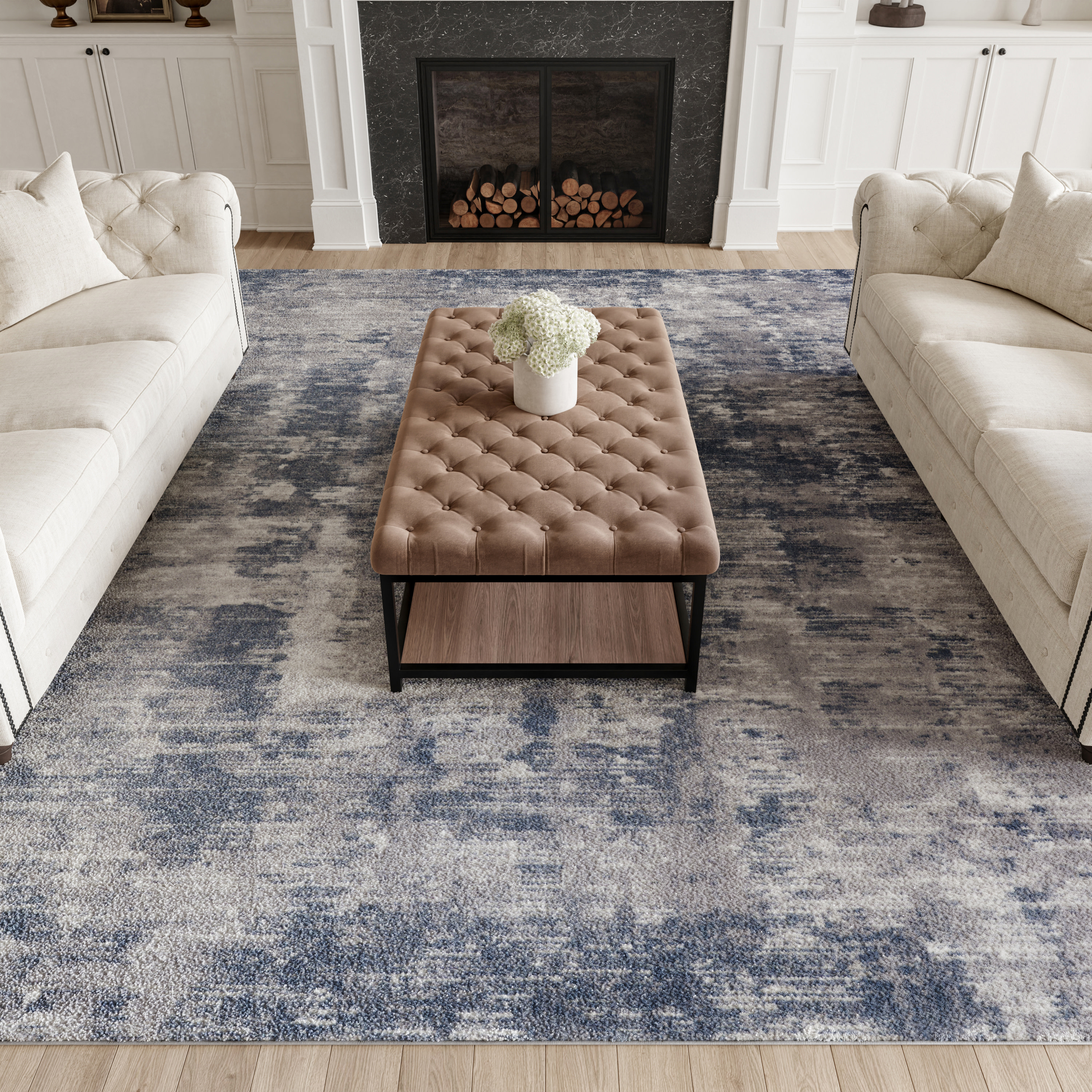 Nourison Rustic Textures 7'10" x 10'6" Grey Modern Indoor Rug