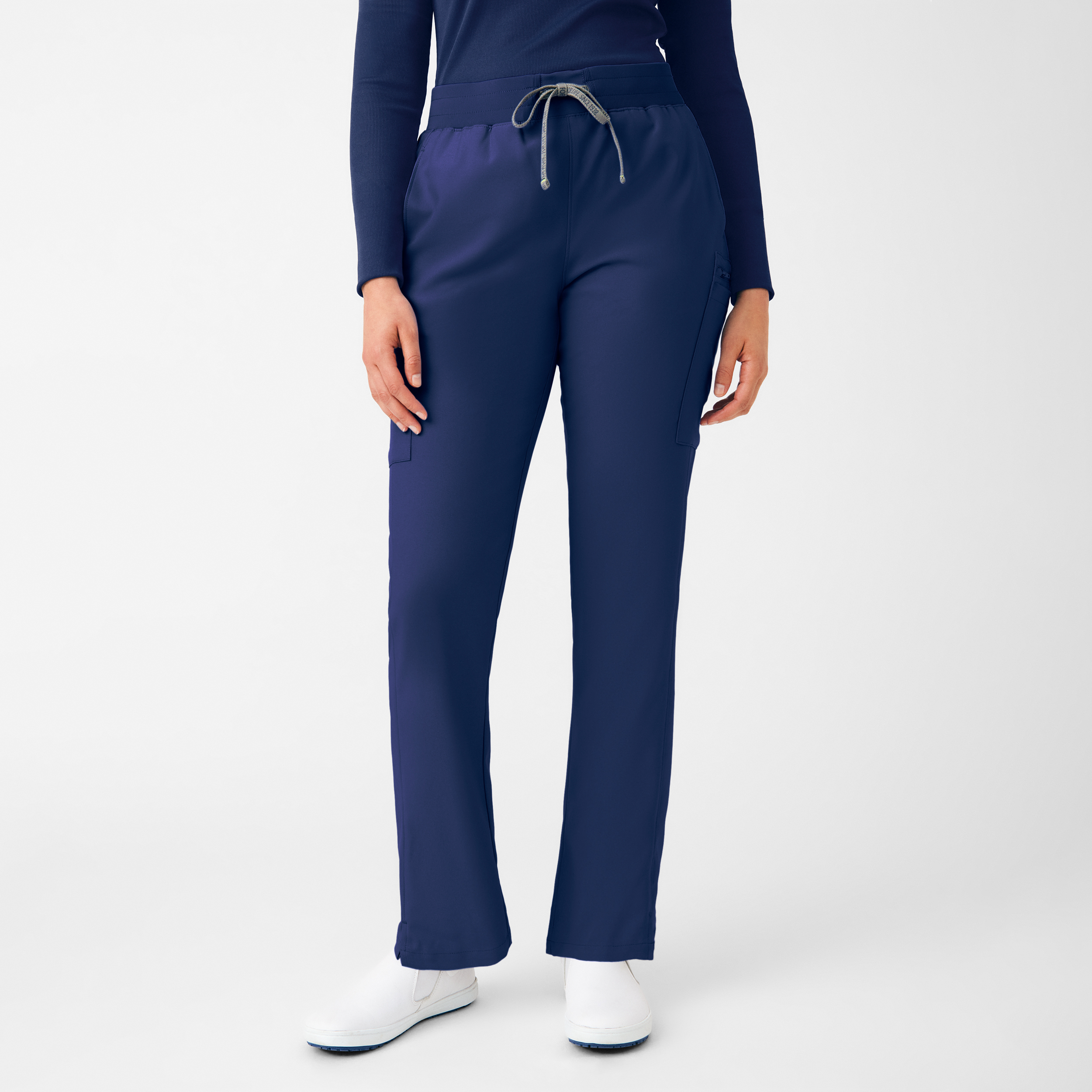 Landau Forward LB400 Women&#8216;s 7-Pocket Breathable Moisture Wicking Cargo Scrub Pants with Rib-Knit Waist and Drawstring-Landau