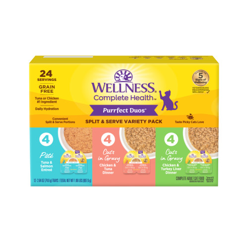 Wellness Complete Health Purrfect Duos Purrfect Duos Variety Pack Front packaging