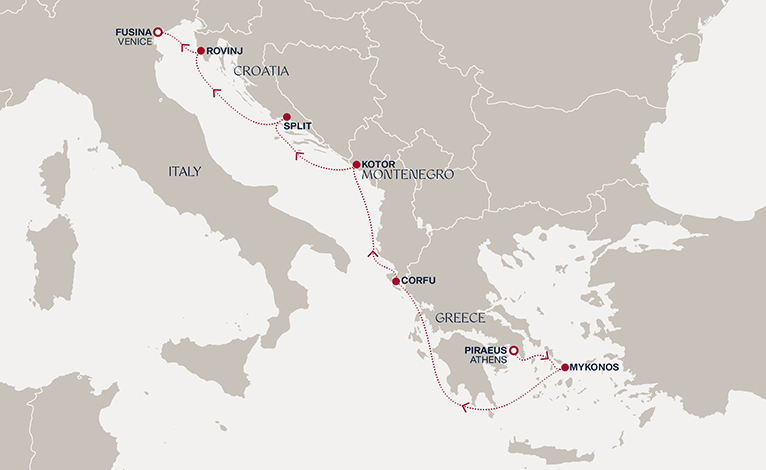 Itinerary map