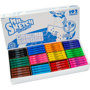 Scented Chisel Tip Markers, 12 Colors, 192 Count