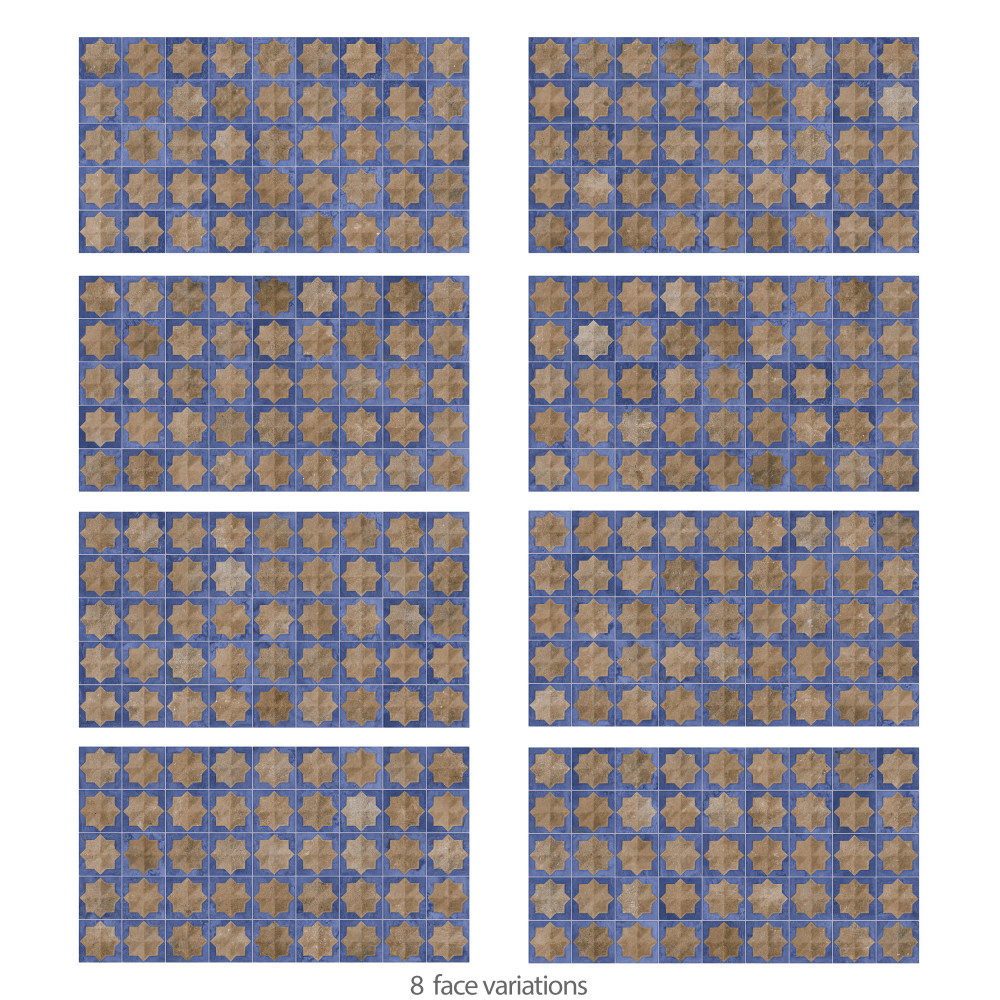 Tetuan Astre Terra Cobalt 12-1/8 in. x 21-7/8 in. Porcelain Wall Tile