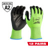 12 Pk High Visibility Cut Level 2 Polyurethane Dipped - XL
