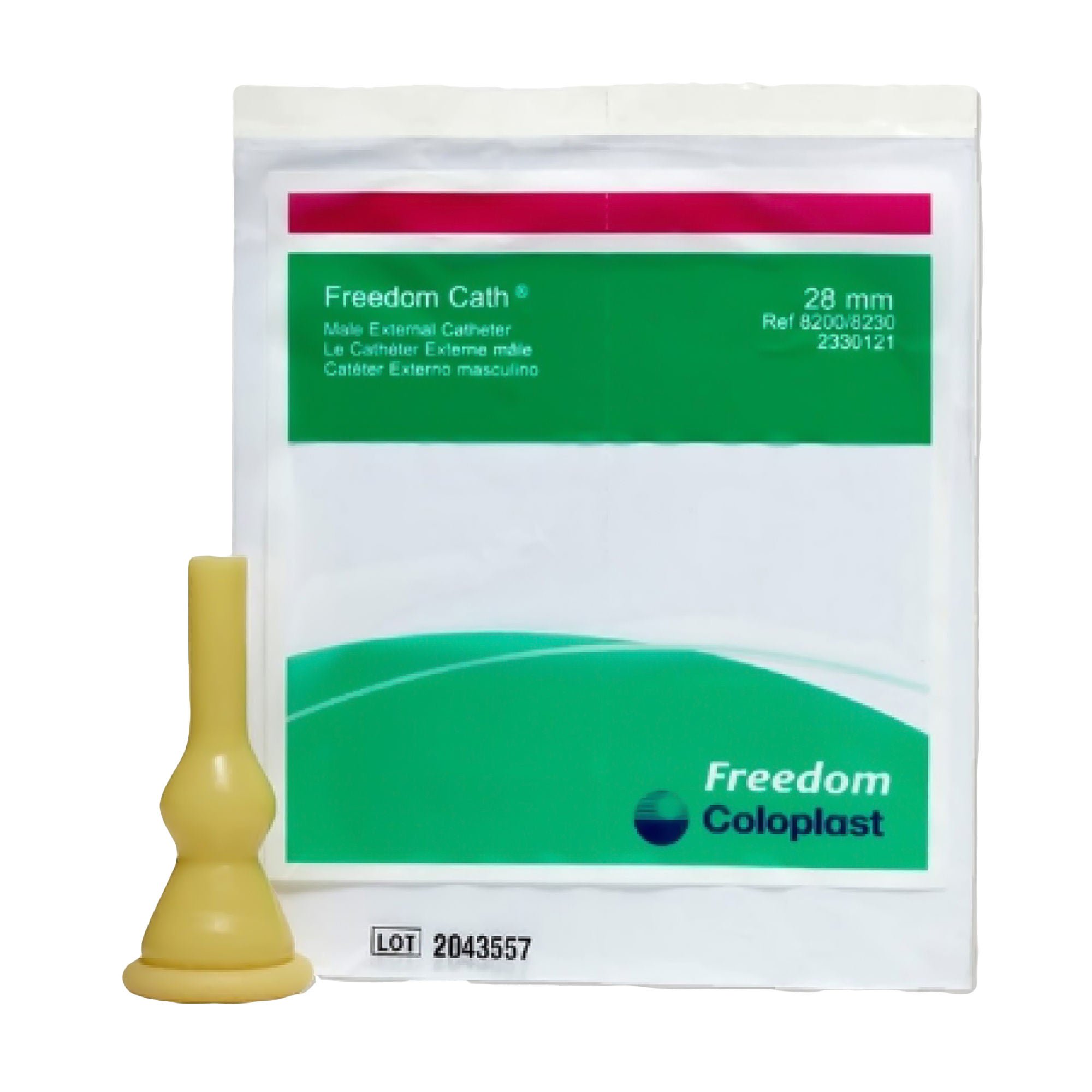 Freedom Clear® Male External Catheter, Self-Adhesive, 28mm, Medium Size