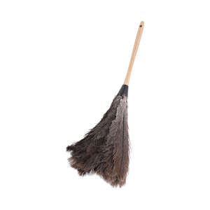 Boardwalk, Professional Ostrich Feather Duster, Wood Handle, 20", Ostrich Feather, Gray