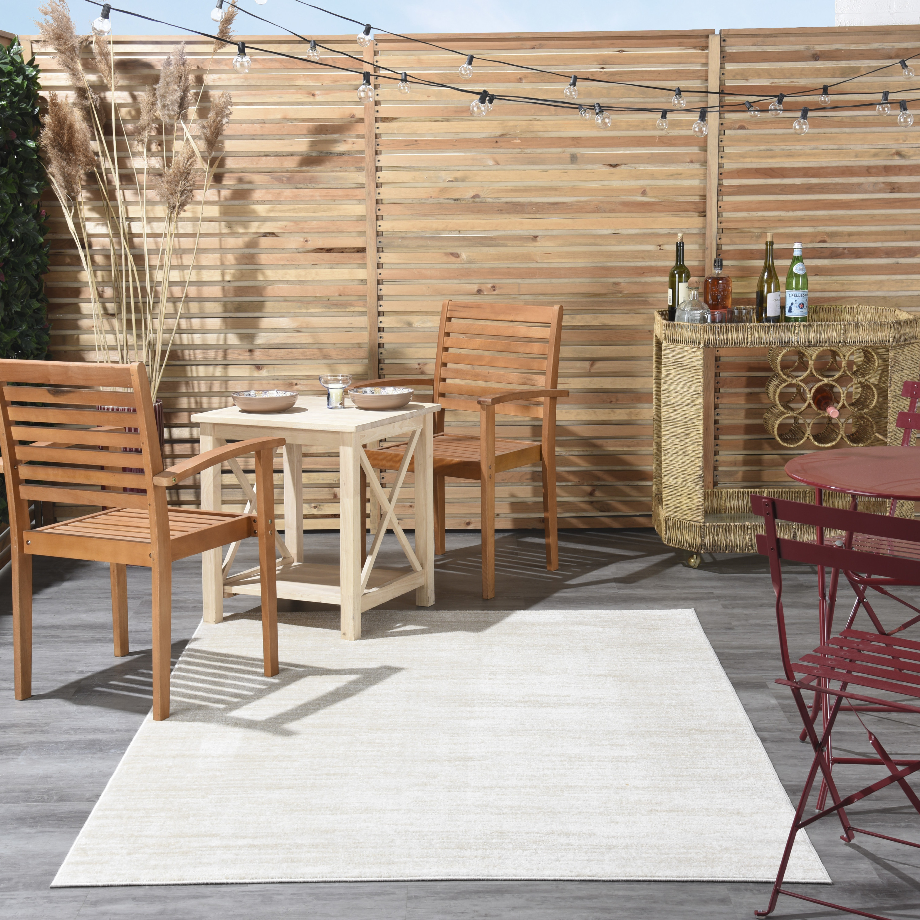 Nourison Nourison Essentials 5' x 8' Ivory Beige Outdoor Rug