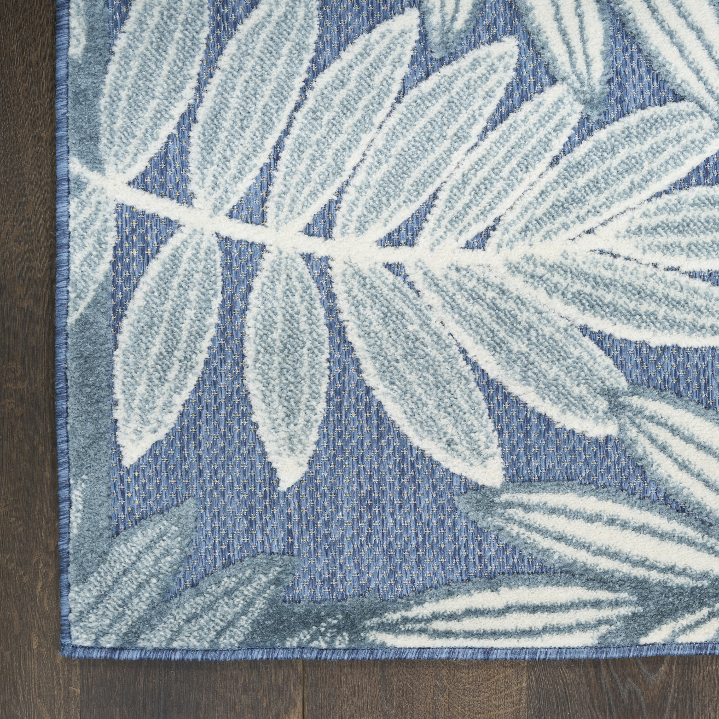 Nourison Aloha 2'8" x 4' Blue Modern Rug