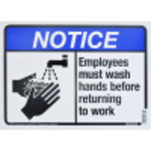 Employees Must Wash Hands Notice Sign (10