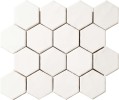 Vibes White 3″ Hexagon Mosaic Matte