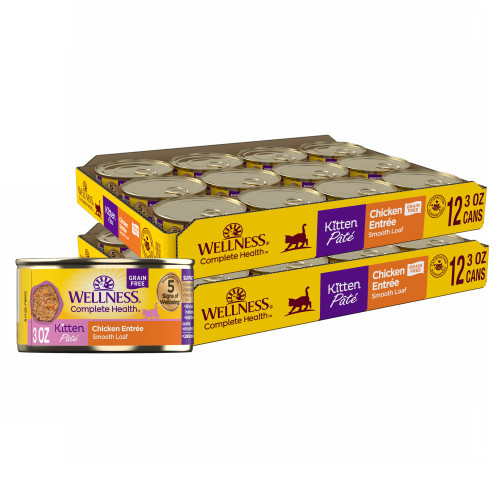 Wellness Complete Health  Kitten Pate Chicken Entrée Smooth Loaf Front packaging