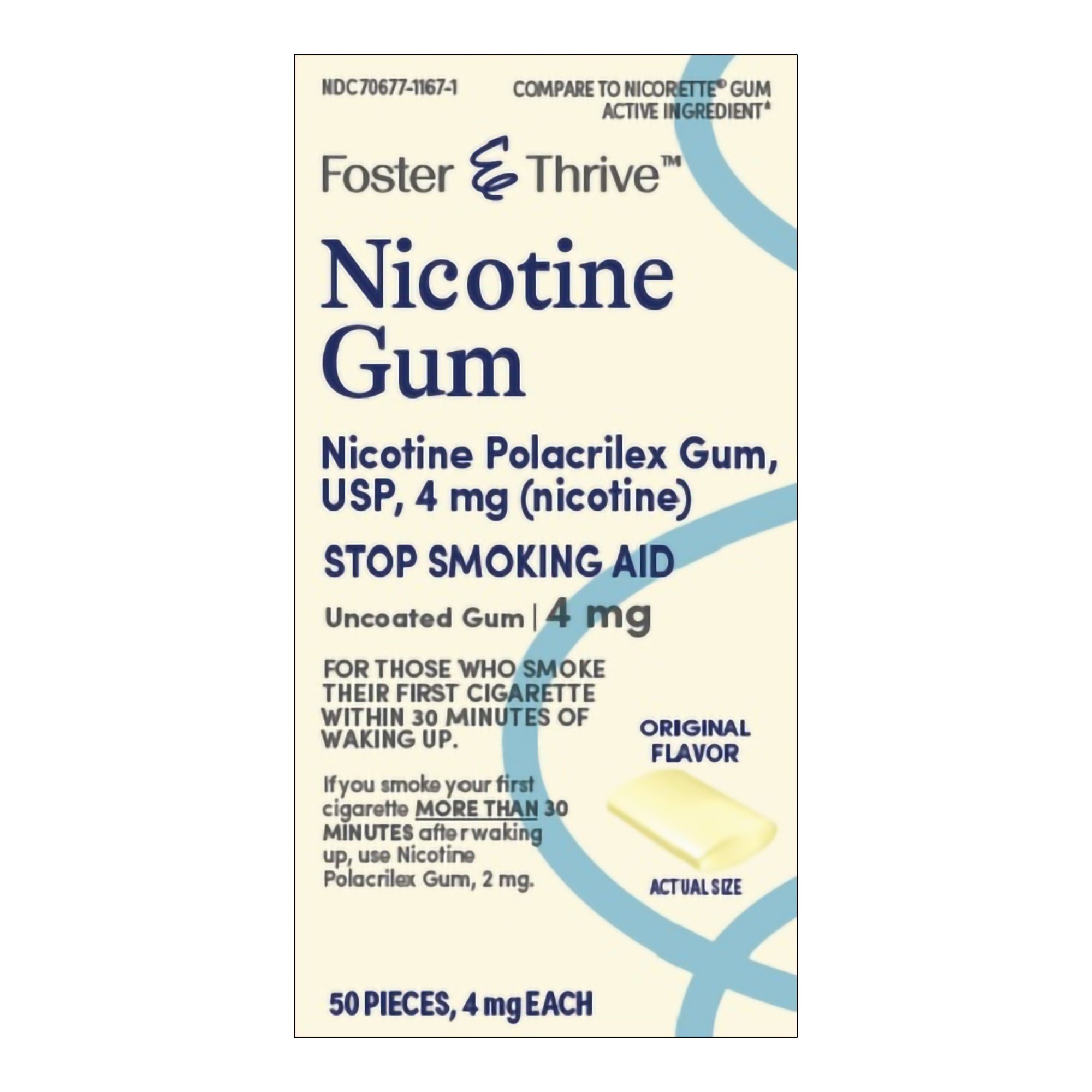 Foster & Thrive™ Nicotine Polacrilex 4 mg (Nicotine) Gum, Original Flavor