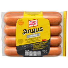Oscar Mayer Jumbo Angus Beef Uncured Beef Franks, 8 ct Pack