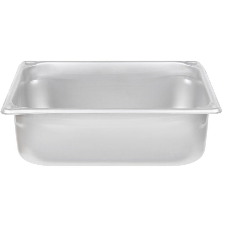 Half-size 4-inch-deep Super Pan® heavy-duty stainless steel steam table pan