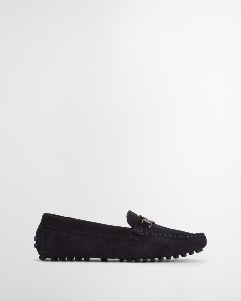 Laire Driving Shoes Navy Suede