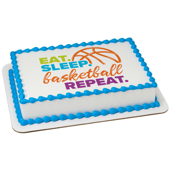 Eat, Sleep, Basketball, Repeat PhotoCake® Edible Image®