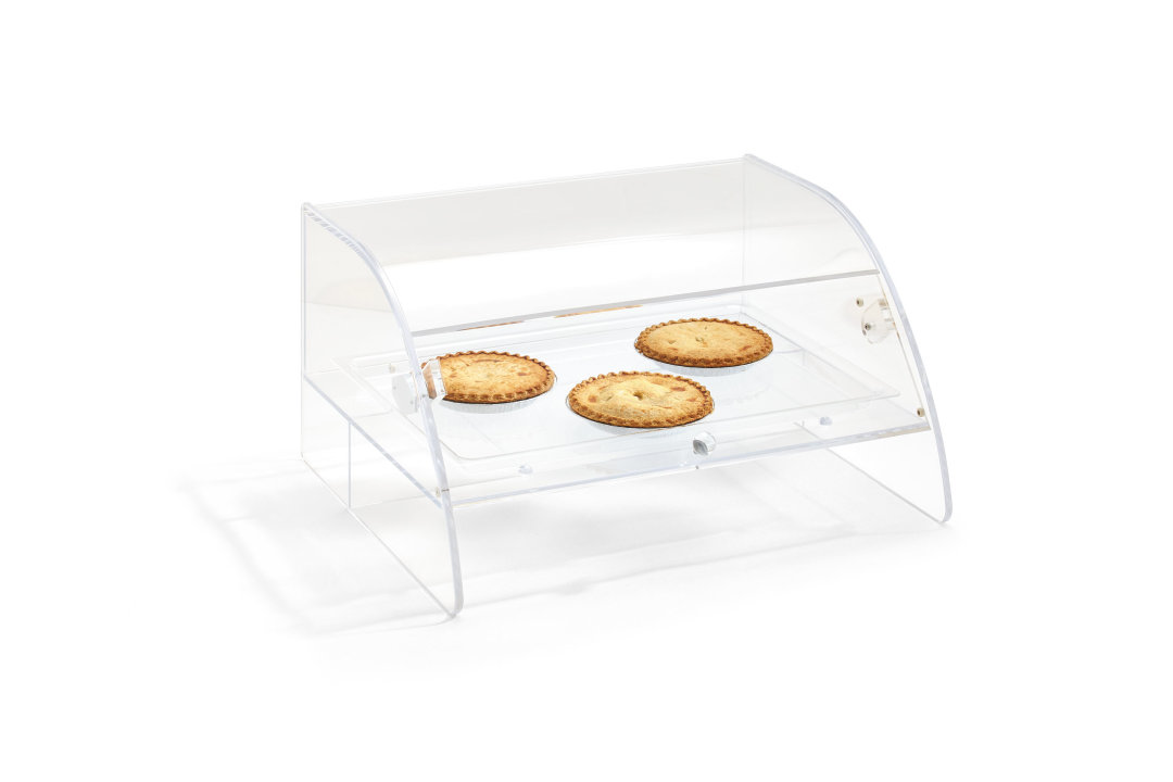 Extralarge baked goods display case with front access
