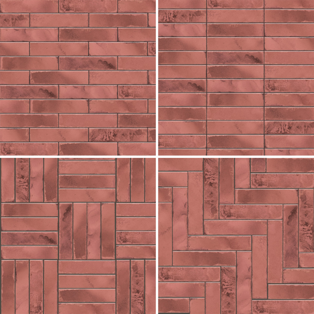 Luca Garnet with Antimicrobial Glaze 3-1/8 in. x 12-3/8 in. Ceramic Wall Tile