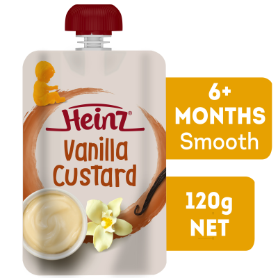  Heinz® Little Treats Vanilla Custard Baby Food Pouch 6+ months 120g 