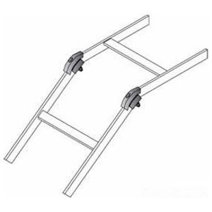 45 Degree Runway-Splice Kit,  0.38 in.W x 1.5 in.H, Black
