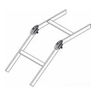 45 Degree Runway-Splice Kit,  0.38 in.W x 1.5 in.H, Black