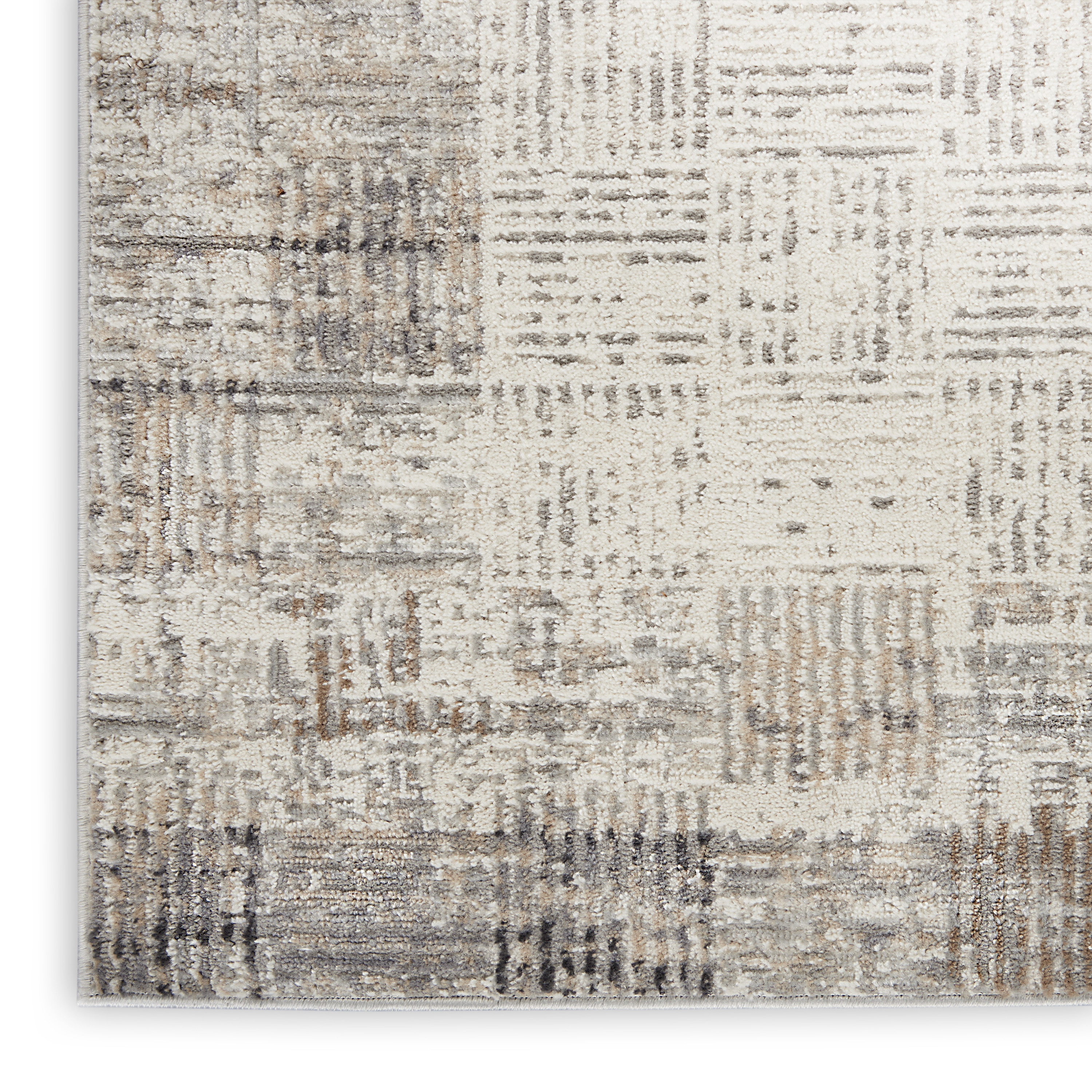Nourison Elation 9' x 12' Ivory Grey Modern Indoor Rug