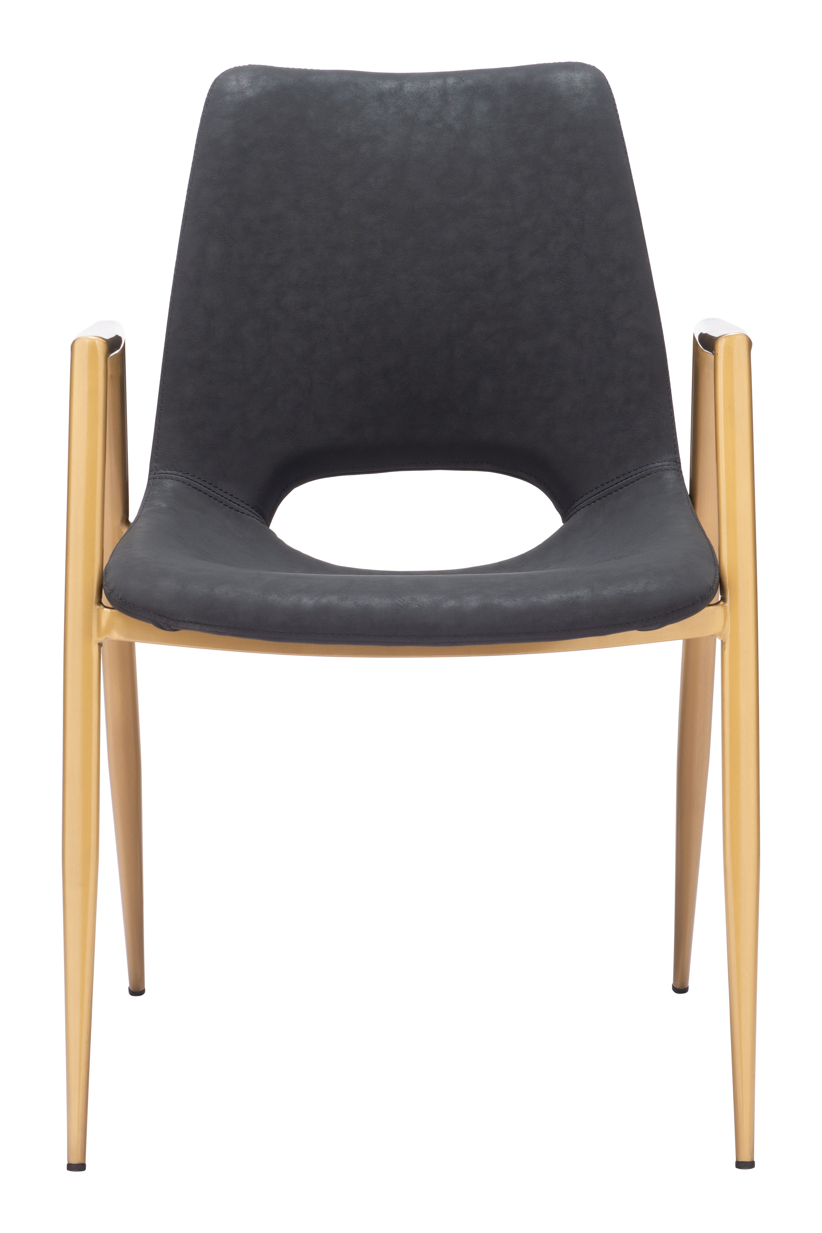 Desi Dining Chair (Set of 2) Black & Gold product image
