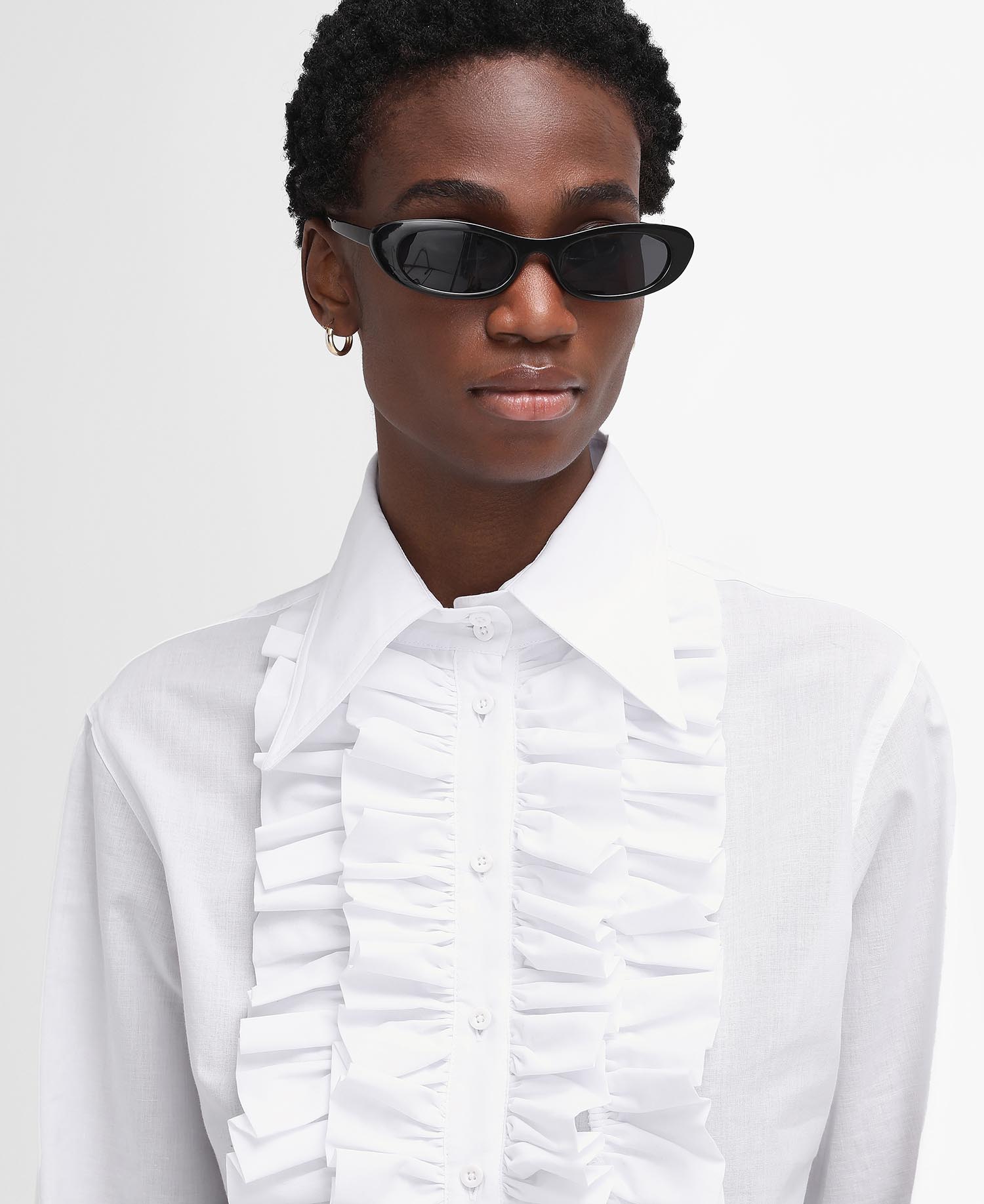 Barbour The Edit by Alexa Maximillian Ruffled Long-Sleeved Shirt image number 3