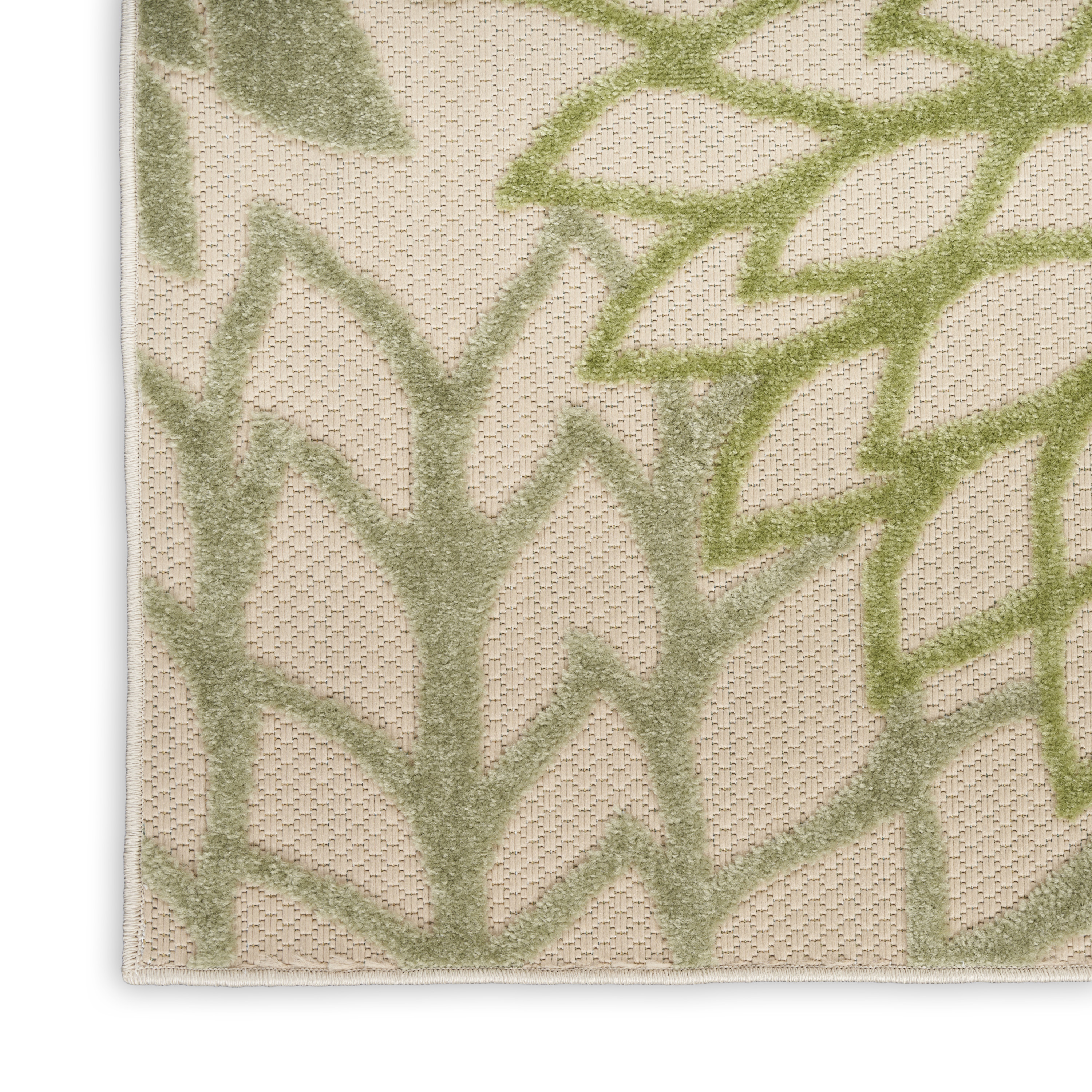 Nourison Aloha 6' x 9' Ivory Green Tropical Rug