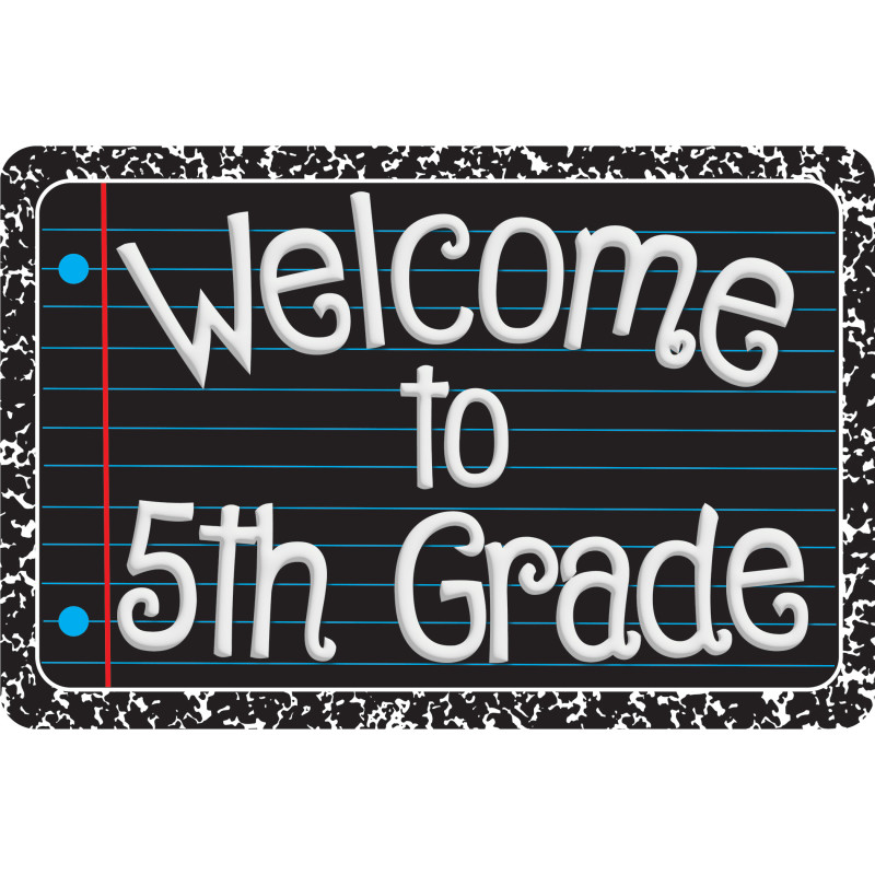 The Original Fun Mat™, Welcome Mat, 15.5x23.5 in, Welcome to 5th Grade