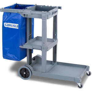 Carlisle, Short Platform Janitorial Cart, Gray