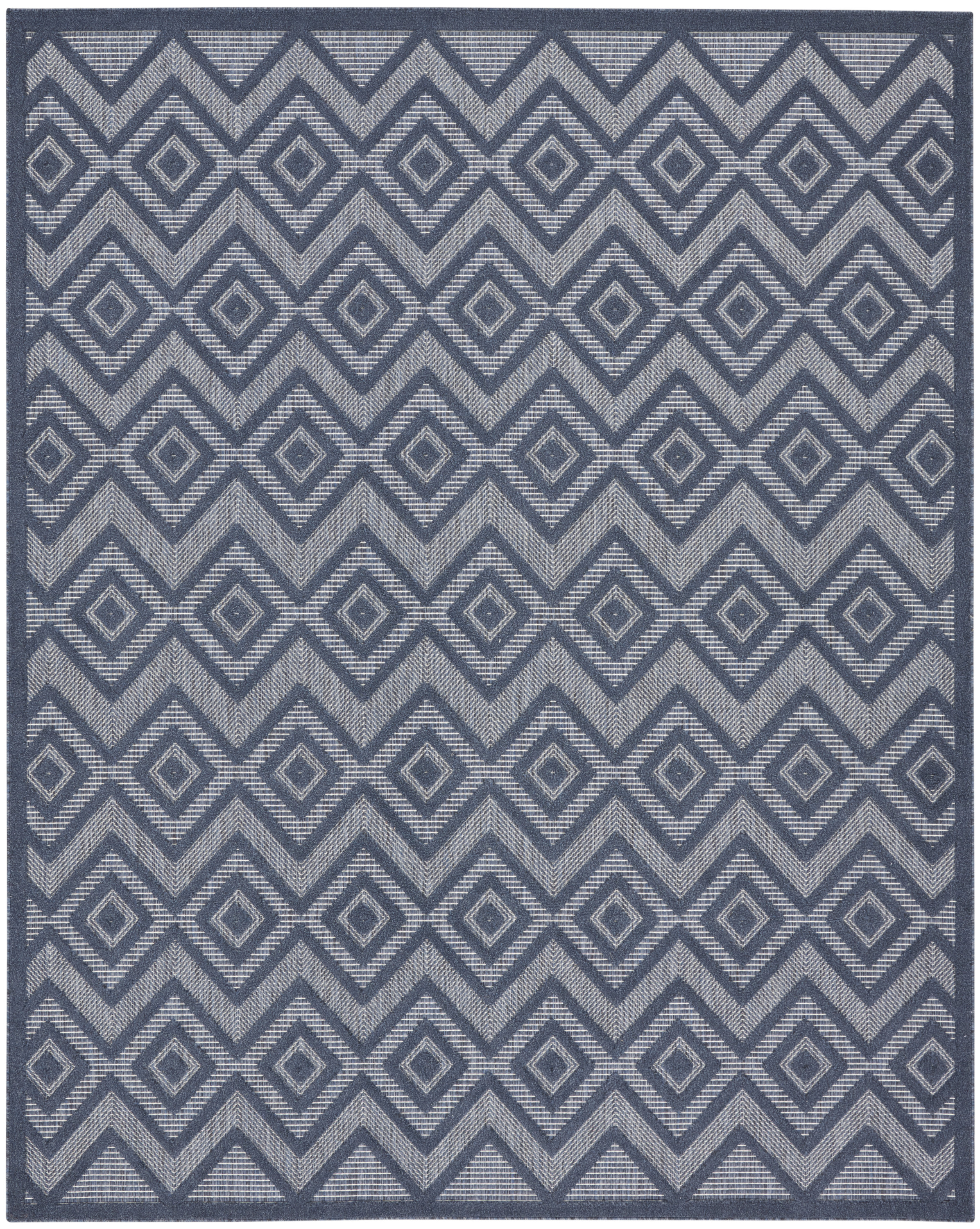Nourison Versatile 7' x 10' Navy Blue Modern Rug