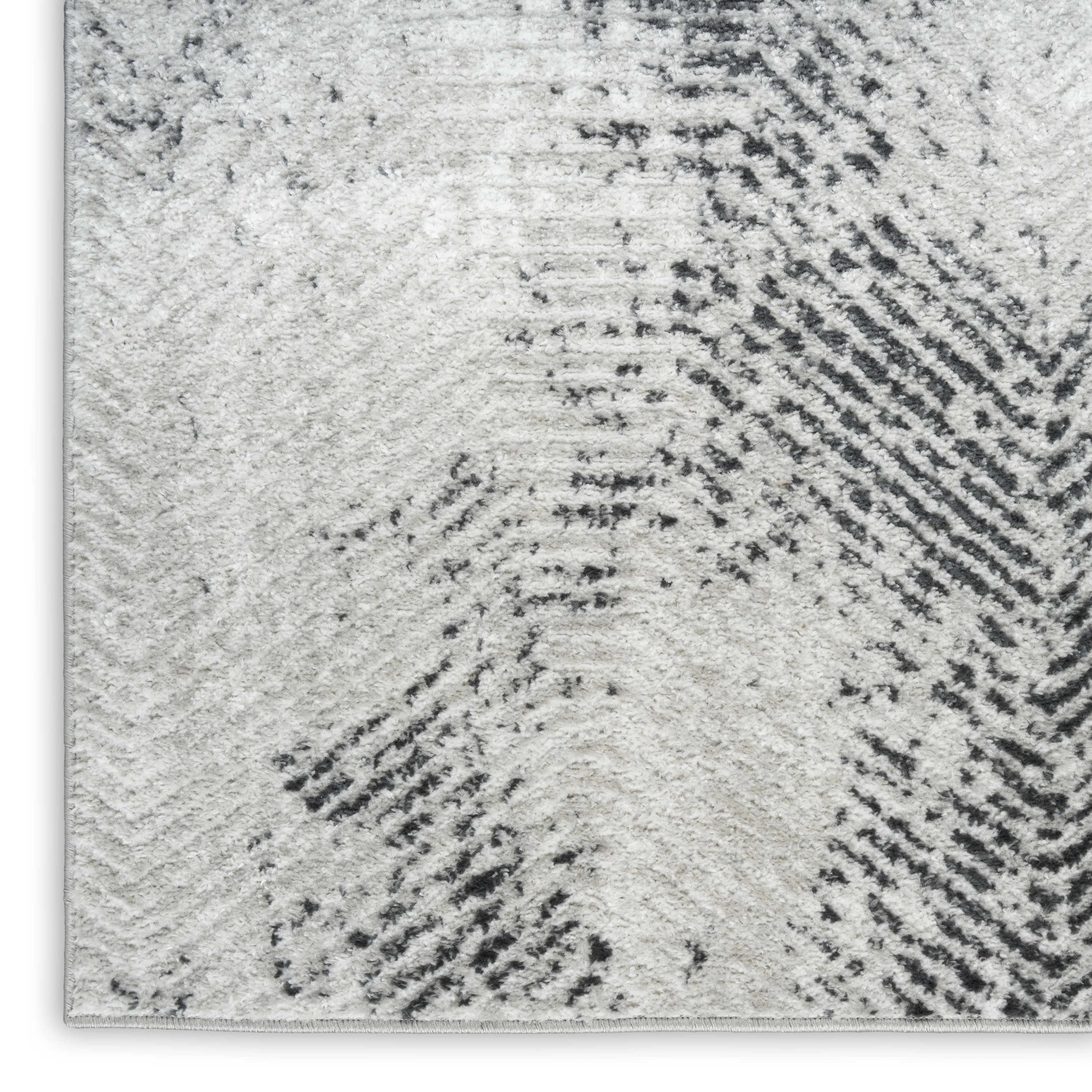 Nourison Dekor 7'10" x 9'10" Grey Charcoal Modern Indoor Rug