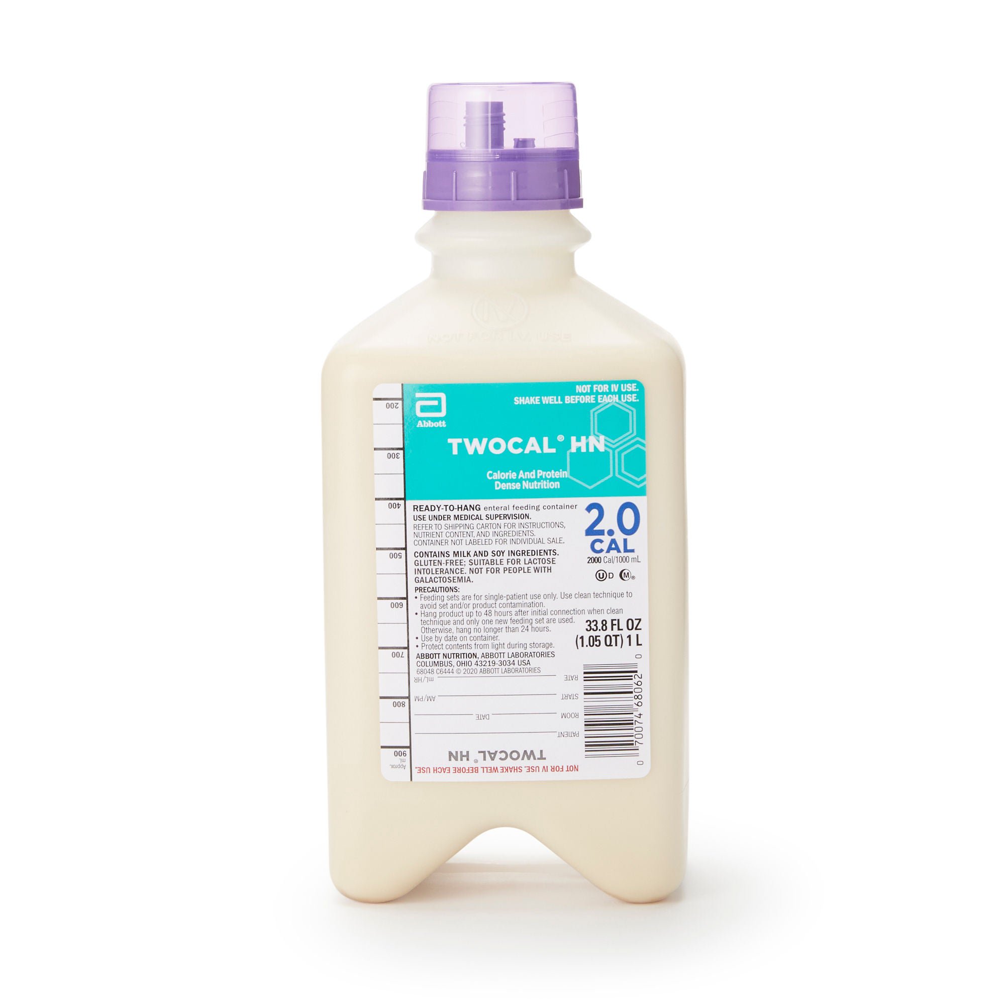 TwoCal® HN Tube Feeding Formula, 1 Liter Ready to Hang Bottle
