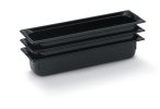 Half-size 4-inch-deep Super Pan® low-temperature plastic pan in black