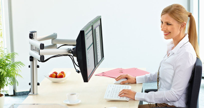 Adjust to your personal ergonomic profile to prevent neck, back and eye strain.