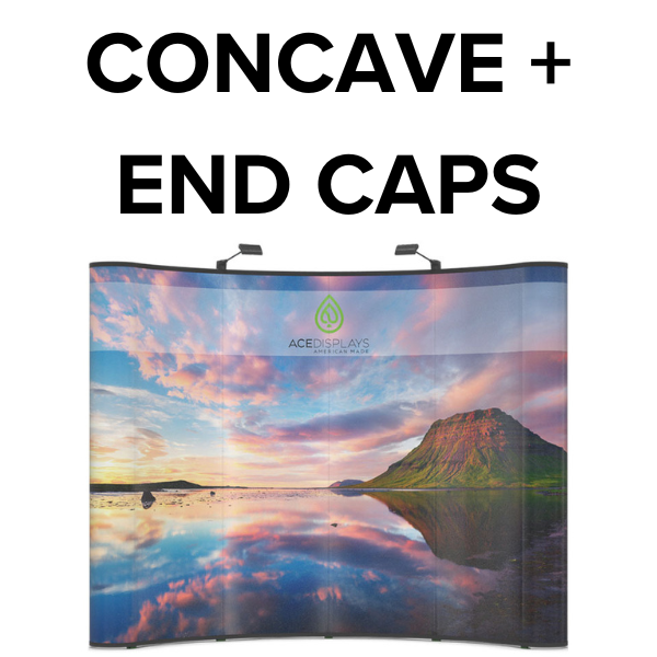 Single-Sided (Front Concave Side & End Caps Printed) Graphics