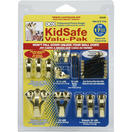 OOK Kid Safe Hanger Valu-Pak Kit 10lbs-75lbs