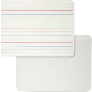 Dry Erase Board, Two-Sided Lined/Plain, 9" x 12"
