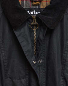 Barbour Re-Loved Beadnell Waxed Jacket - Size 14 Navy