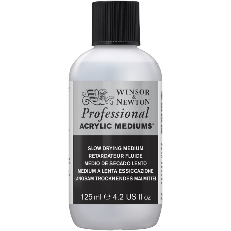 Professional Acrylic Medium, Slow Drying, 125 mL Bottle