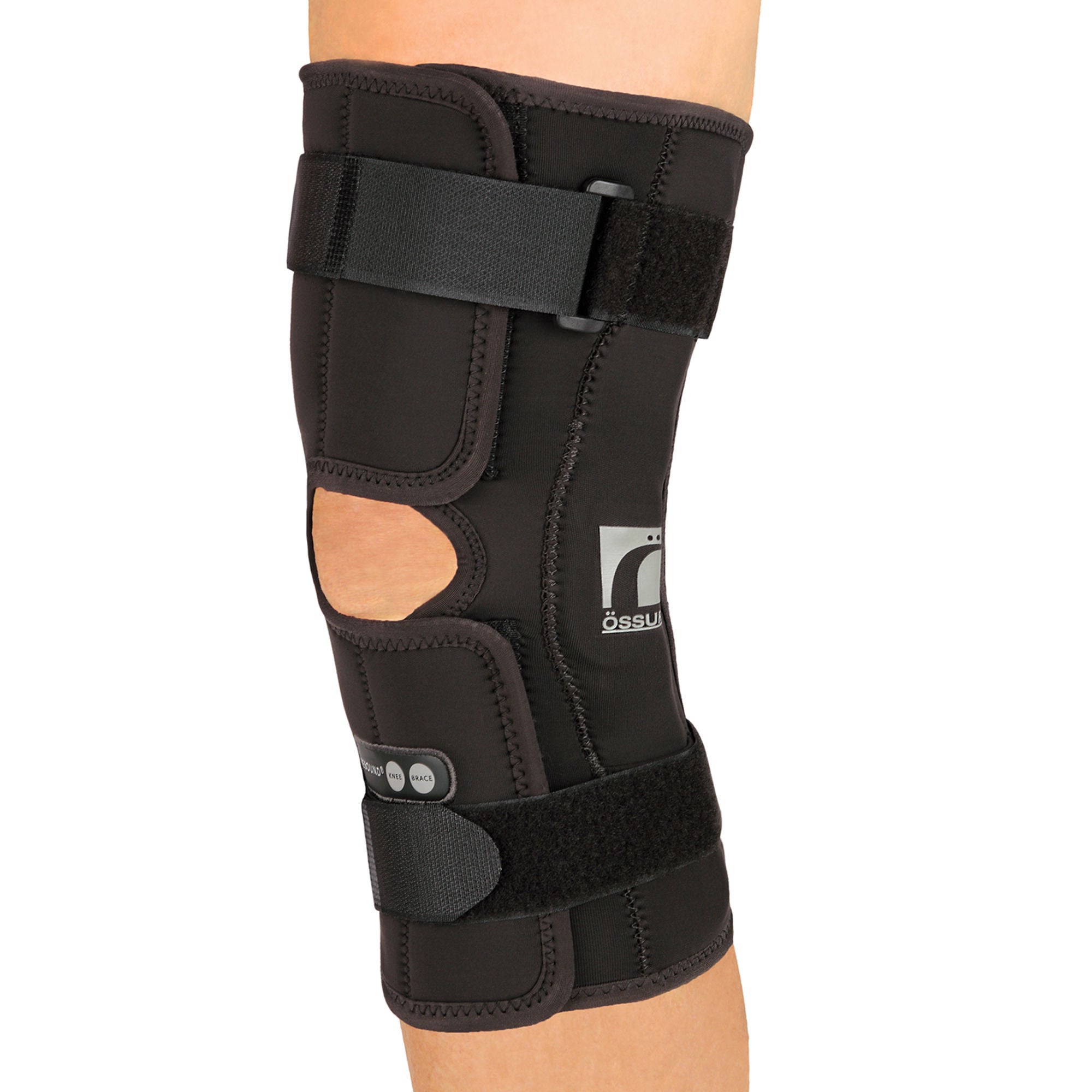 Ossur KNEE BRACE, REBOUND NON-ROM HINGE SHORT XSM BLK