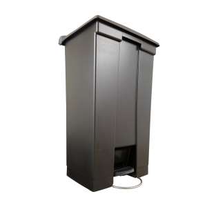 Rubbermaid Commercial, Legacy, 23 gal, Plastic, Black, Rectangle, Receptacle