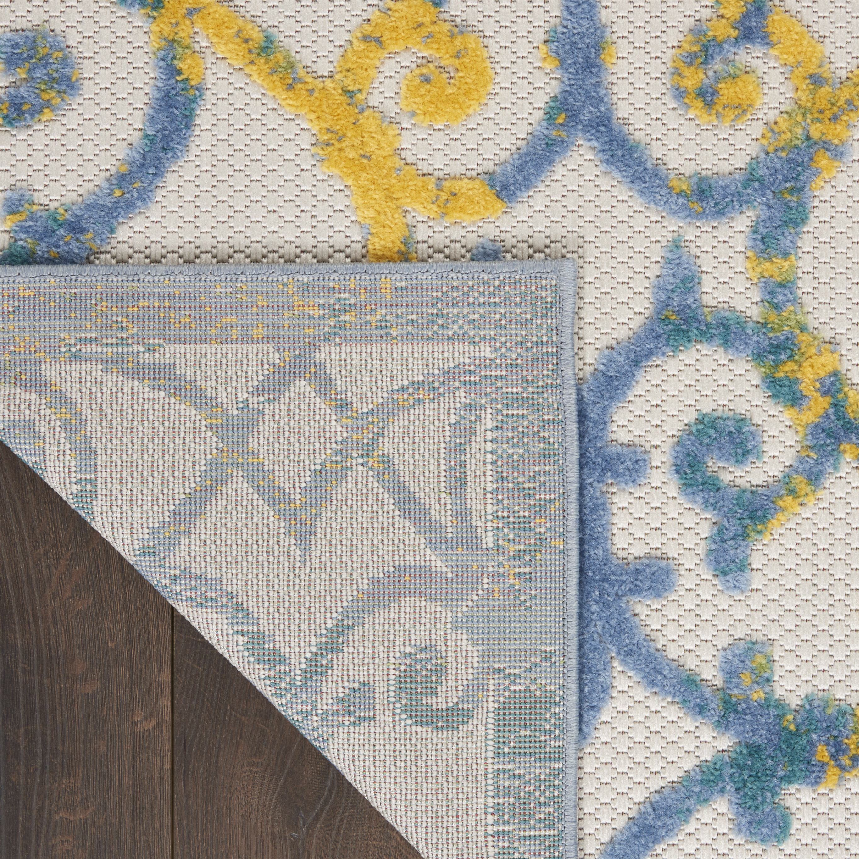 Nourison Aloha 7' x 10' Ivory Blue Contemporary Rug