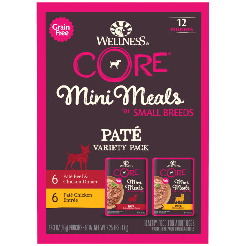 Wellness CORE Mini Meals Pate Variety Pack Front packaging